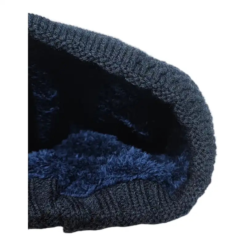 ست کلاه و شال گردن بافتنی بچگانه مدل خوشه گندم ۰۲