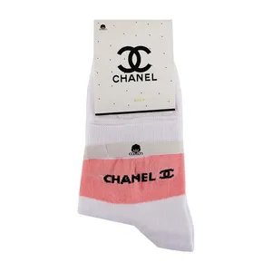 جوراب مدل نیم ساق رنگ سفید