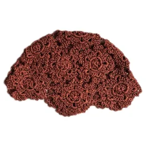 کلاه دست دوز زنانه مدل مکرومه طرح گل 