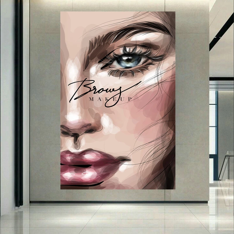 پوستر طرح مخمل میکاپ مدل زیبایی کد AR3058486