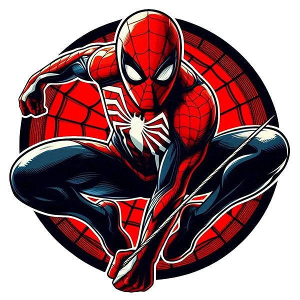 استیکر پارچه و لباس پاد آفرین طرح مرد عنکبوتی کد 4744