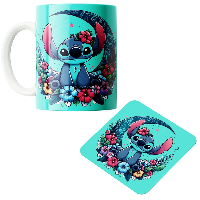 ماگ پاد آفرین مدل استیچ کد z274 به همراه زیر لیوانی