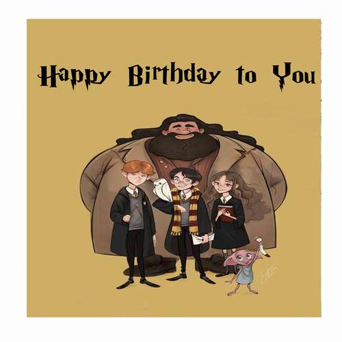 کارت پستال کاف پستال طرح تبریک تولد هری پاتر کد Kaf_S1019