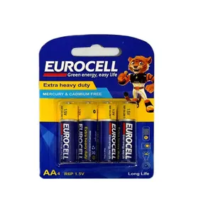 باتری قلمی یوروسل مدل  Extra Heavy Duty بسته 4 عددی
