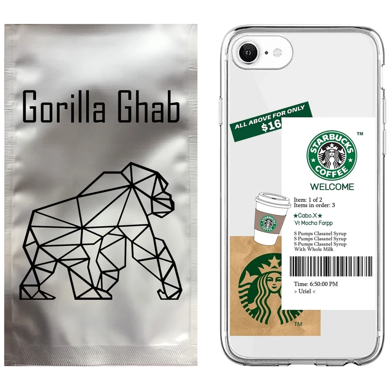 کاور گوریلا قاب مدل CLG کد 4 طرح استارباکس مناسب برای گوشی موبایل اپل iPhone 7 / 8 / SE 2022