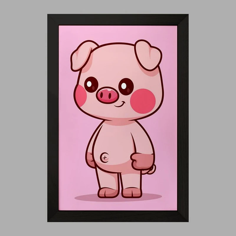 تابلو خندالو مدل حیوانات بامزه خوک کد 29703