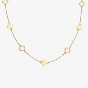 گردنبند طلا 18 عیار زنانه با زنجیر طرح ونکلیف مایا ماهک مدل MM2176