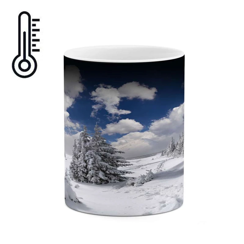 ماگ حرارتی کاکتی مدل منظره برفی کد mgh14852