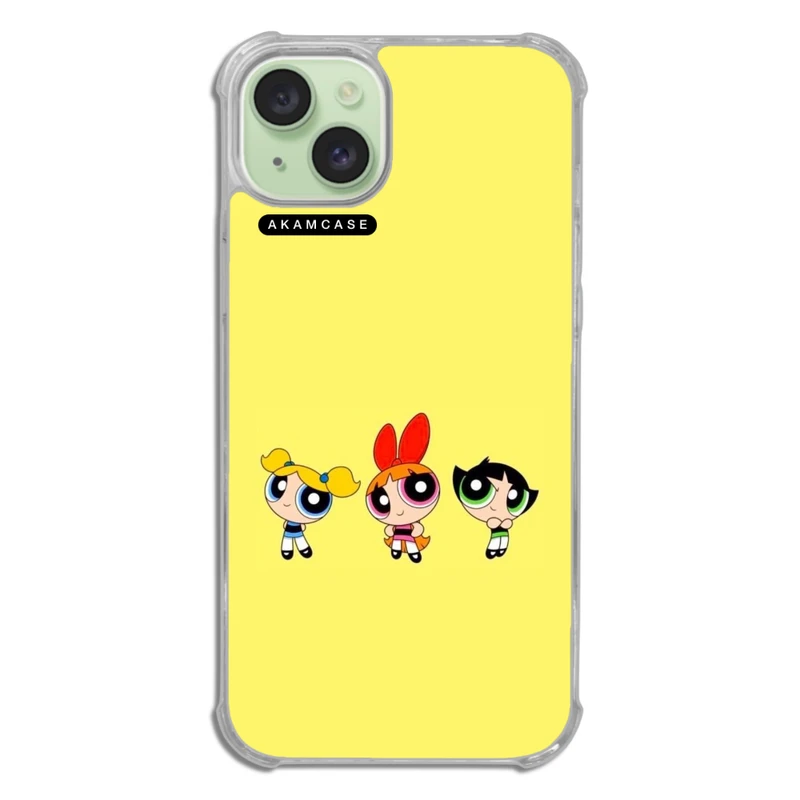کاور آکام مدل AMCWTA15PLUS-POWERPUFF GIRLS3 مناسب برای گوشی موبایل اپل iPhone 15 Plus