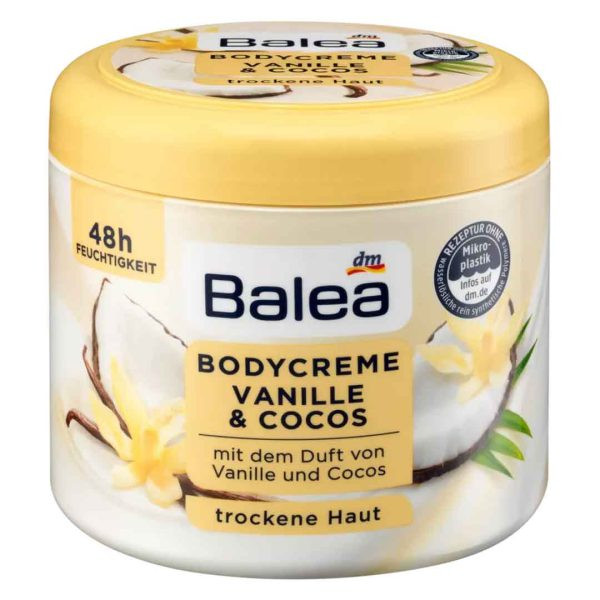 کرم بدن باله آ مدل وانیل و نارگیل حجم 500 میلی لیتر