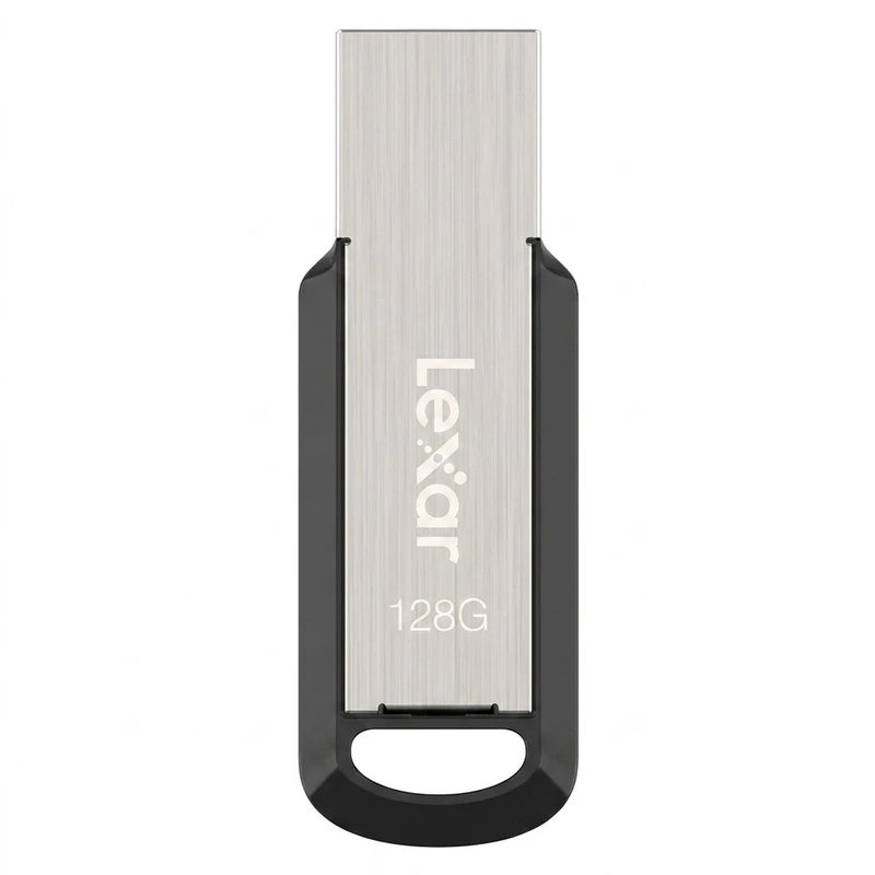 فلش مموری لکسار مدل M400 ظرفیت 128 گیگابایت رابط USB 3.0 مقاوم در برابر ضربه و سازگار با سیستم‌های PC و Mac
