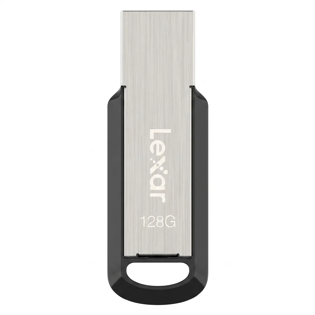 فلش مموری لکسار مدل M400 ظرفیت 128 گیگابایت رابط USB 3.0 مقاوم در برابر ضربه و سازگار با سیستم‌های PC و Mac