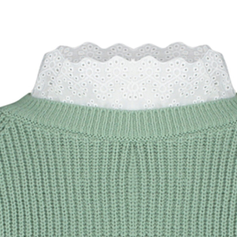 پلیور یقه ایستاده زنانه مدل 670700943 طرح ترندیول