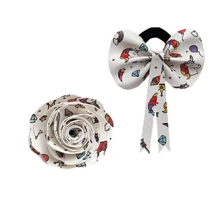 کش مو دخترانه مدل گل تک شاخ بسته 2 عددی