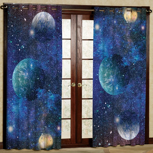پرده مدل کهکشان هازان پانچی کد 1 سایز 280x140 سانتی متر
