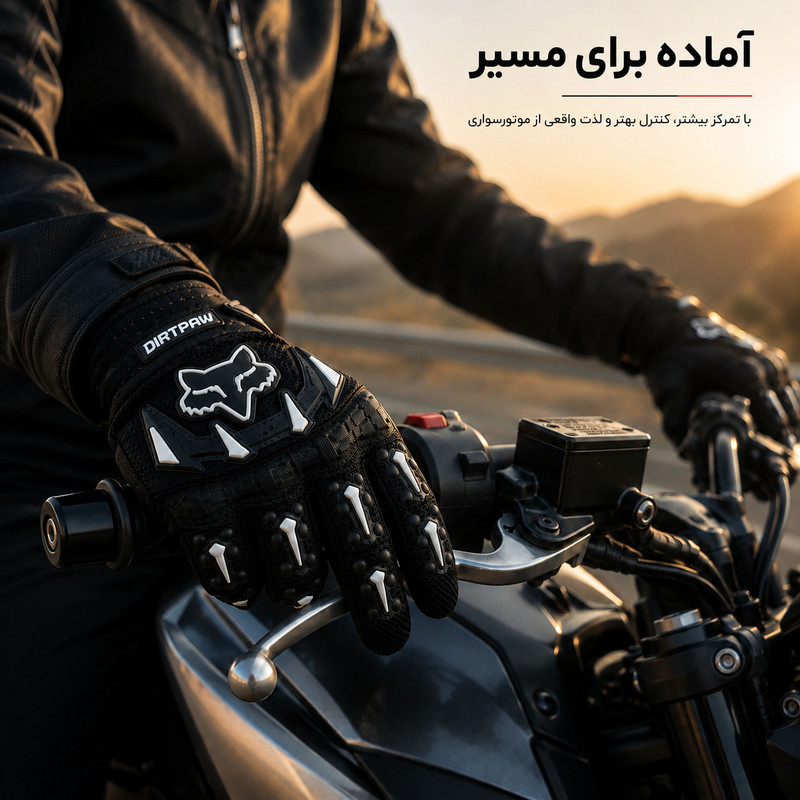 دستکش موتورسواری فاکس مدل DIRTPAW 01L 