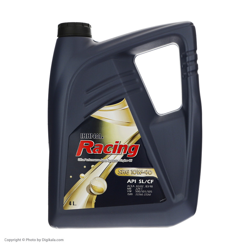 روغن موتور خودرو ایرانول مدل Racing 10W40 حجم 4 لیتر روغن موتور خودرو ایرانول مدل Racing 10W40 حجم 4 لیتر