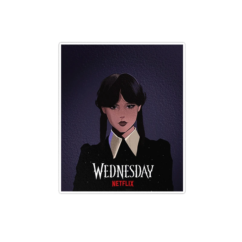  استیکر لپ تاپ ویندی دیزاین طرح wednesday مدل 1618