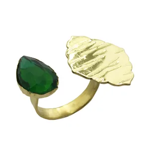 انگشتر زنانه گالری عزیزی طرح اشک مدل 15704