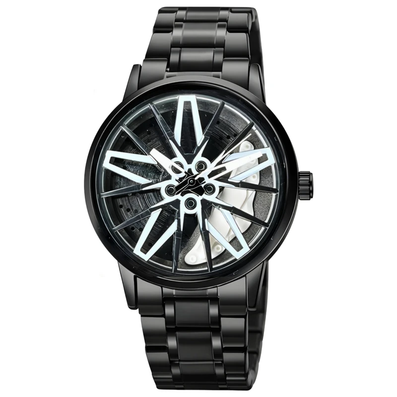 ساعت مچی عقربه‌ای کوارتز مردانه مدل اسپرت صفحه رینگ چرخان کد Sh۳