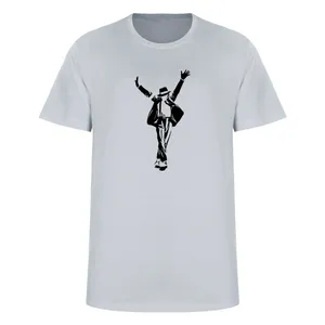 تی شرت آستین کوتاه زنانه مدل مایکل جکسون  کد L352 رنگ طوسی