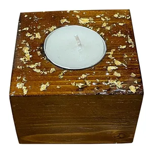 جاشمعی مدل چوبی به همراه شمع وارمر