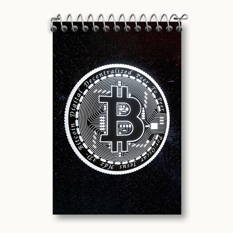 دفتر یادداشت 50 برگ خندالو مدل بیت کوین (Bitcoin) کد F903