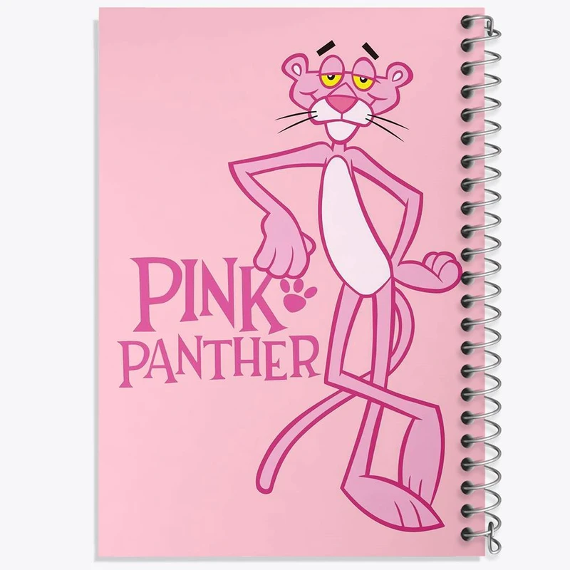 دفتر ژورنال نویسی 50 برگ خندالو مدل نقطه ای طرح پلنگ صورتی Pink Panther کد 1397