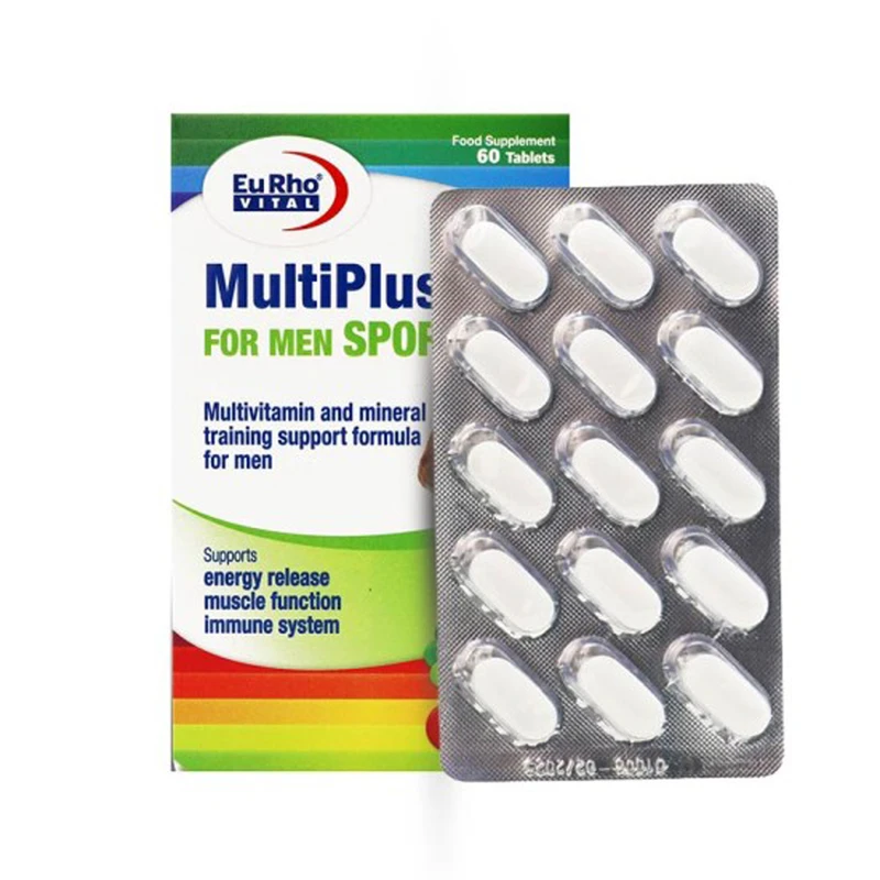 عکس شماره 5 : قرص مولتی پلاس فور من اسپرت یوروویتال بسته 60 عددی
