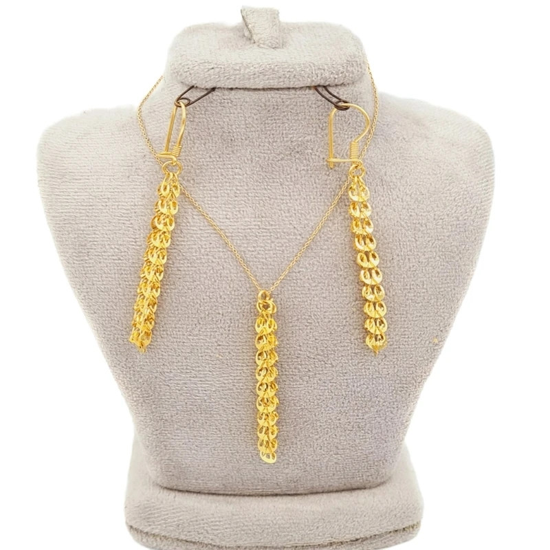 نیم ست طلا 18 عیار زنانه رضا گلد مدل ملیسا 02