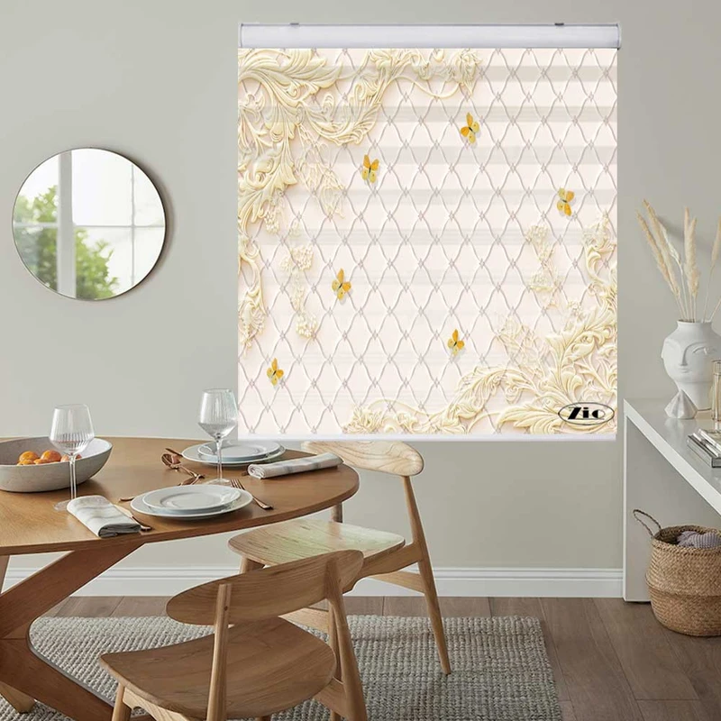 پرده زبرا زیو کد 3D1340 سایز 150x150 سانتی متر