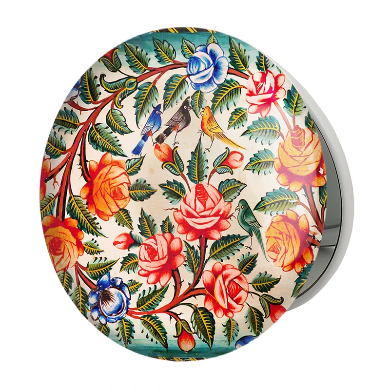 آینه جیبی خندالو طرح کاشی مدل تاشو کد 2198 