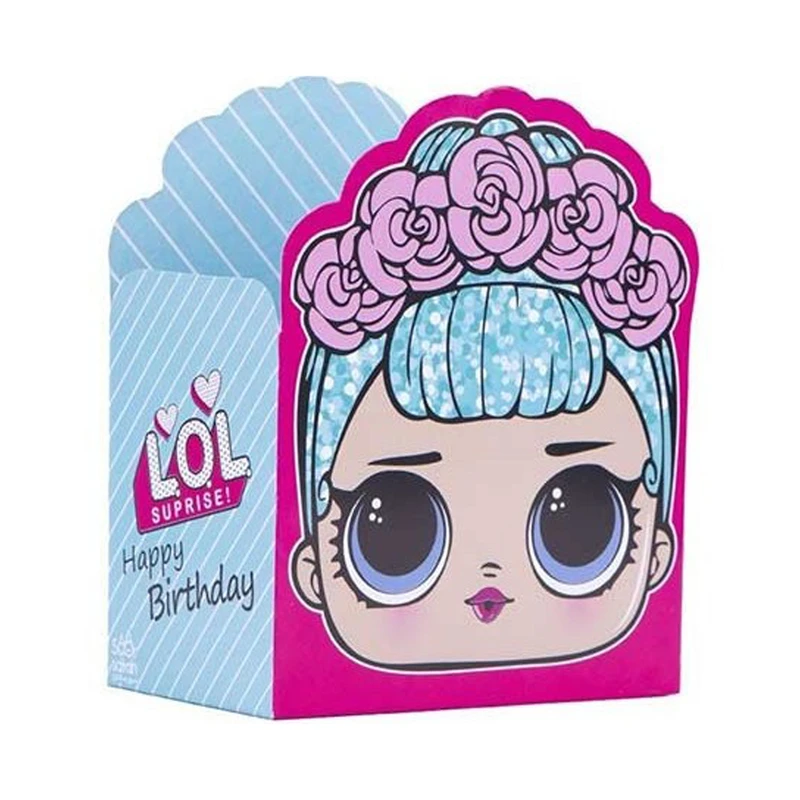 ظرف یکبار مصرف پاپ کورن طرح ال او ال کد 1258 بسته 10 عددی