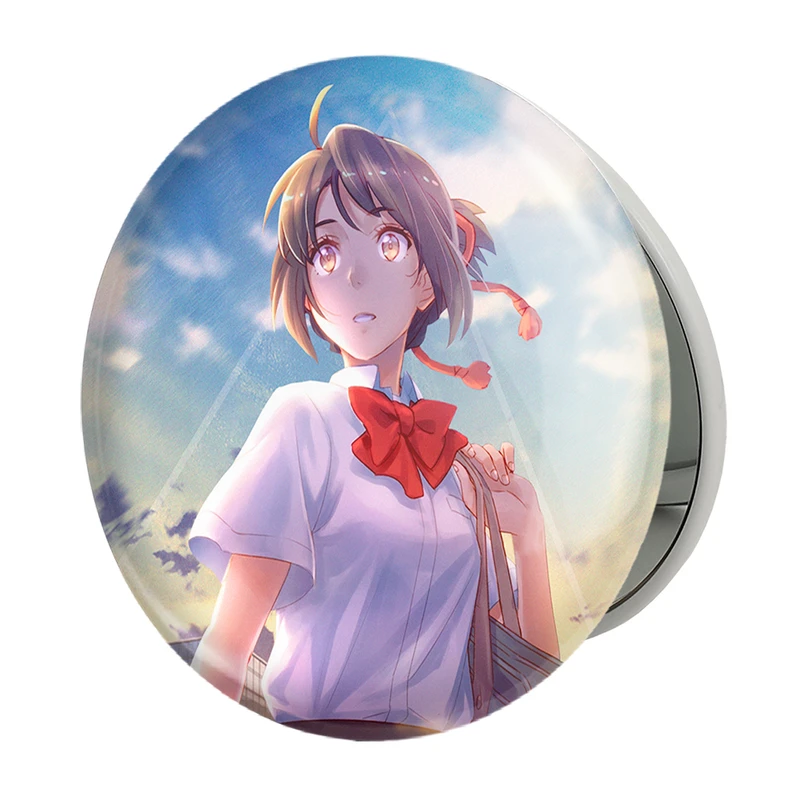 آینه جیبی خندالو طرح میتسویا میامیزو انیمه یورنیم Your Name مدل تاشو کد 16256 