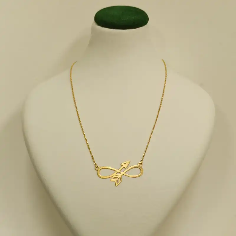 گردنبند طلا 18 عیار زنانه مدل بینهایت