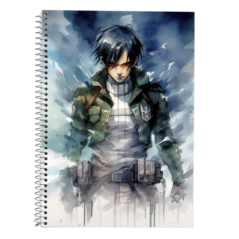دفتر زبان 50 برگ مدوپد مدل دوخط طرح Attack on Titan کد DF10405
