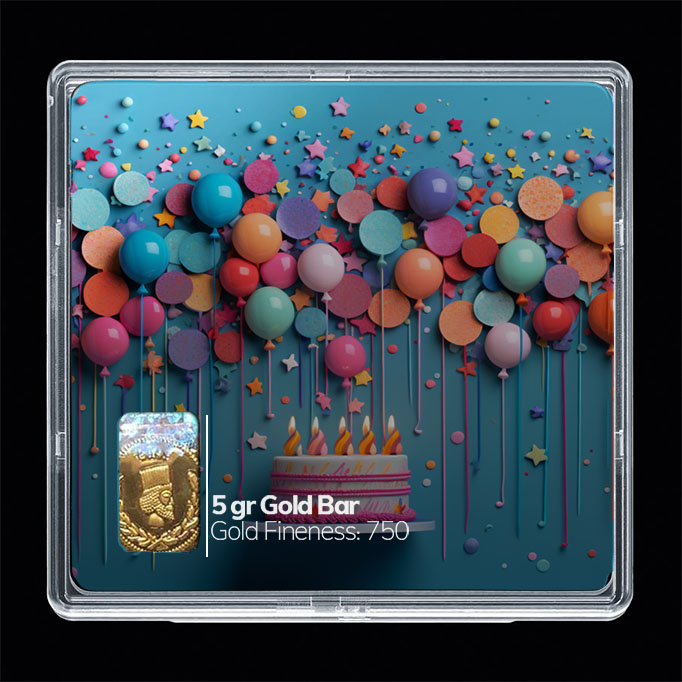 شمش طلا 18 عیار مدوپد مدل کیک کد SG10882