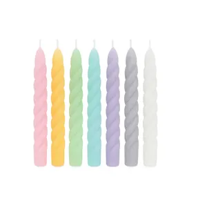 شمع قلمی بدون بو مدل ۷ رنگ زمان اتمام ۳ ساعت بسته ۷ عددی