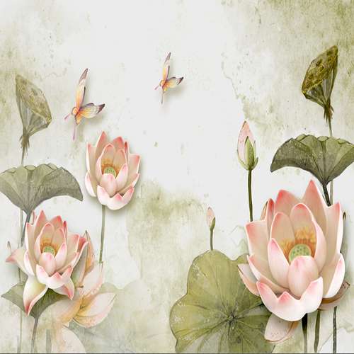 پوستر دیواری سه بعدی مدل گل برجسته DRVF1072