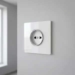 پریز برق ساده صنایع آسیا الکتریک مدل کریستال WHI-SLV