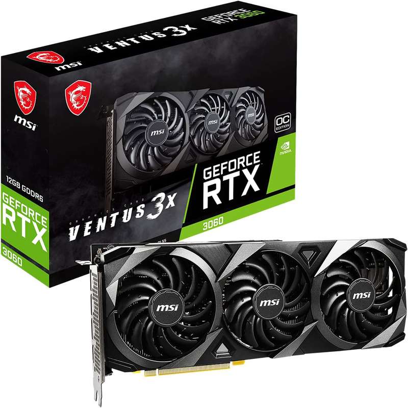 کارت گرافیک ام اس آی مدل RTX 3060 VENTUS 3X 12GB OC GDDR6 کارت گرافیک ام اس آی مدل RTX 3060 VENTUS 3X 12GB OC GDDR6
