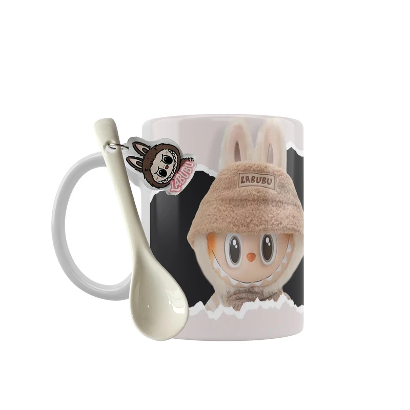 ماگ مدل لابوبو لبوبو کیوت فانتزی کد 304 به همراه قاشق