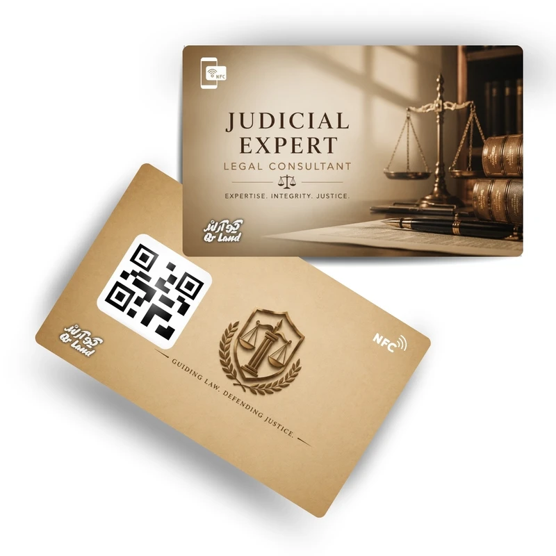 تگ کارتی NFC مدل کارت ویزیت دیجیتال طرح وکیل و کارشناس دادگستری