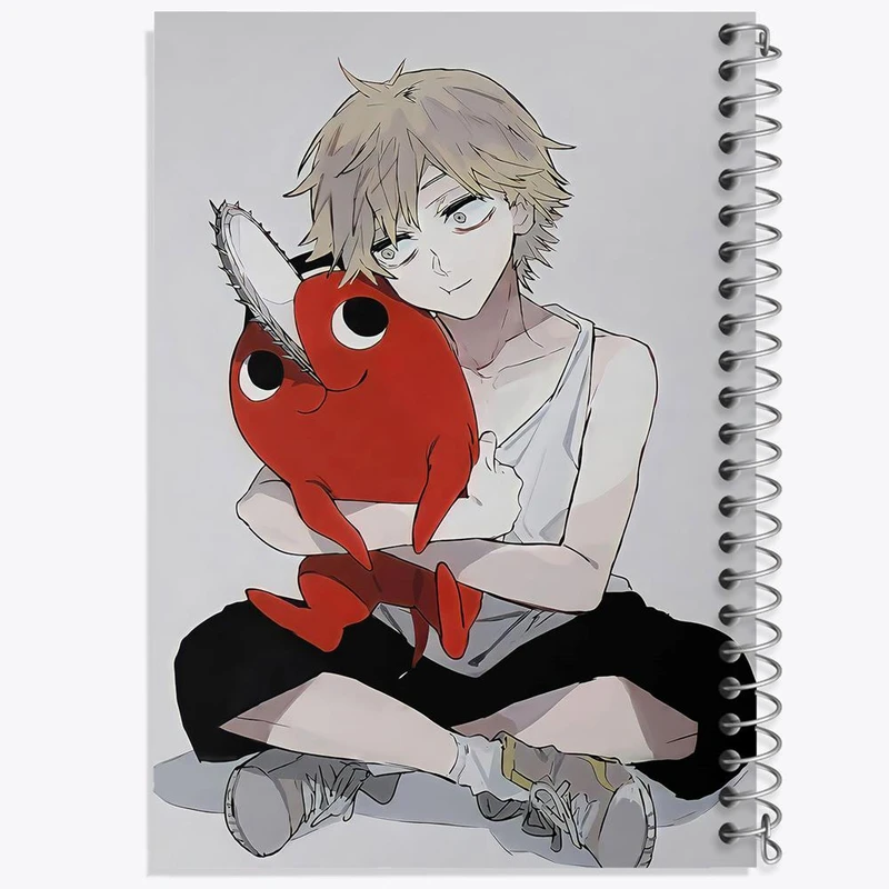 دفتر لیست خرید 50 برگ خندالو طرح دنجی و پوچیتا انیمه مرد اره ای Chainsaw Man کد 17954