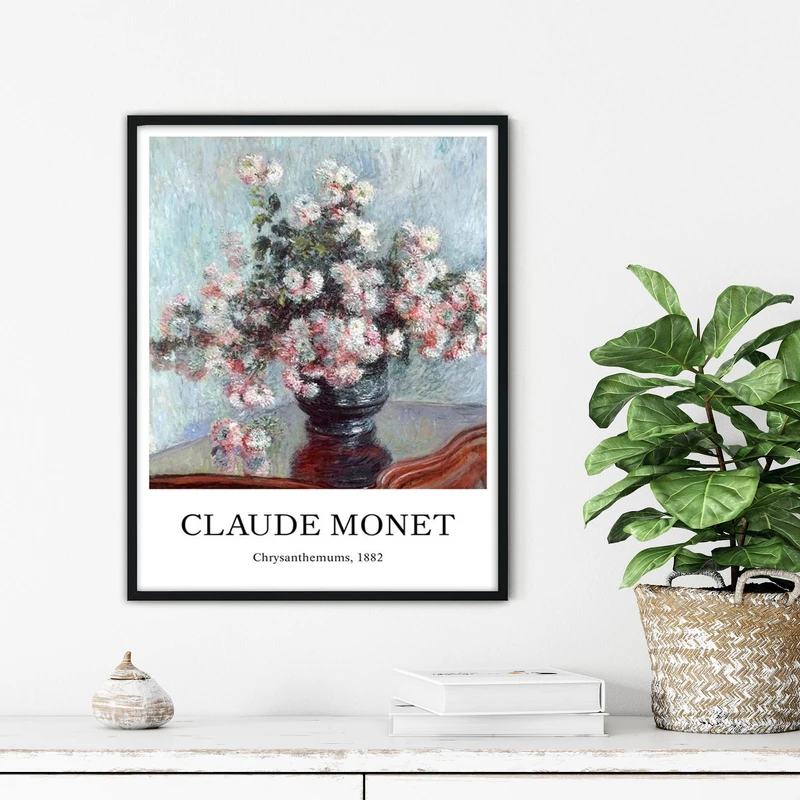 تابلو آتریسا طرح نقاشی کلاسیک مدرن مدل ATFHB60 فریم مشکی 