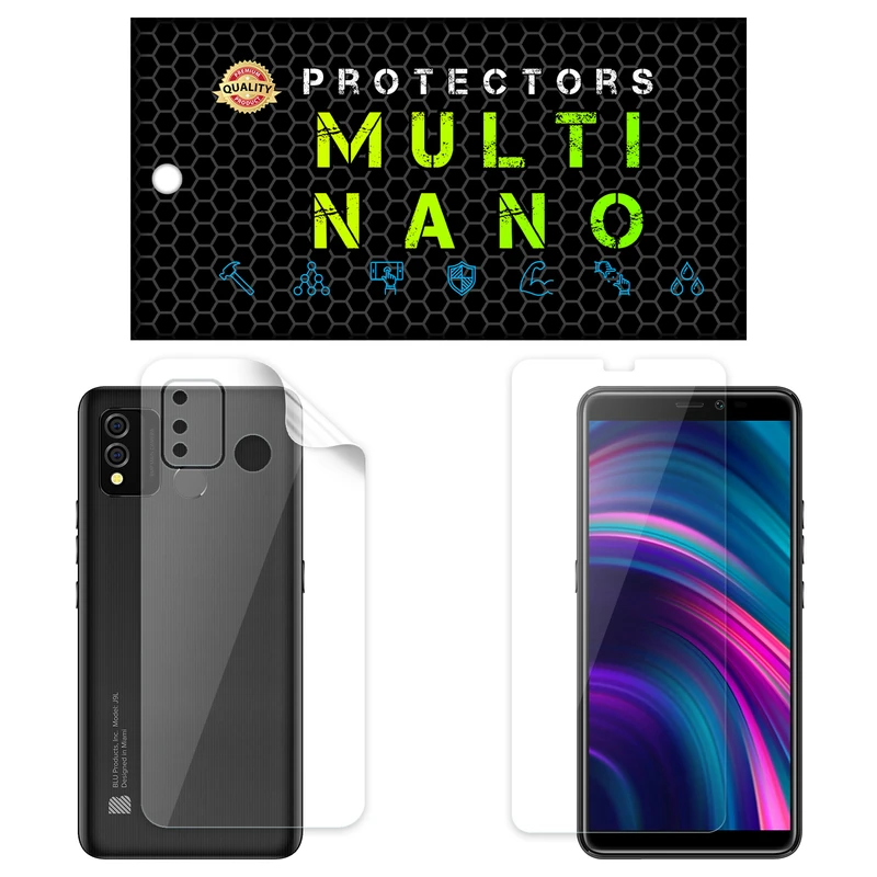 محافظ صفحه نمایش مولتی نانو مدل X-SFT مناسب برای گوشی موبایل بلو J9L به همراه محافظ پشت