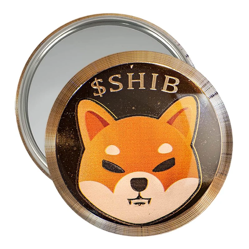 آینه جیبی خندالو مدل ارز دیجیتال شیبا اینو Shiba Inu  کد 10882