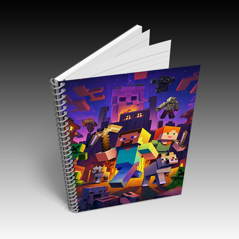 دفتر مشق 50 برگ مدوپد مدل ماینکرفت minecraft کد DF14013