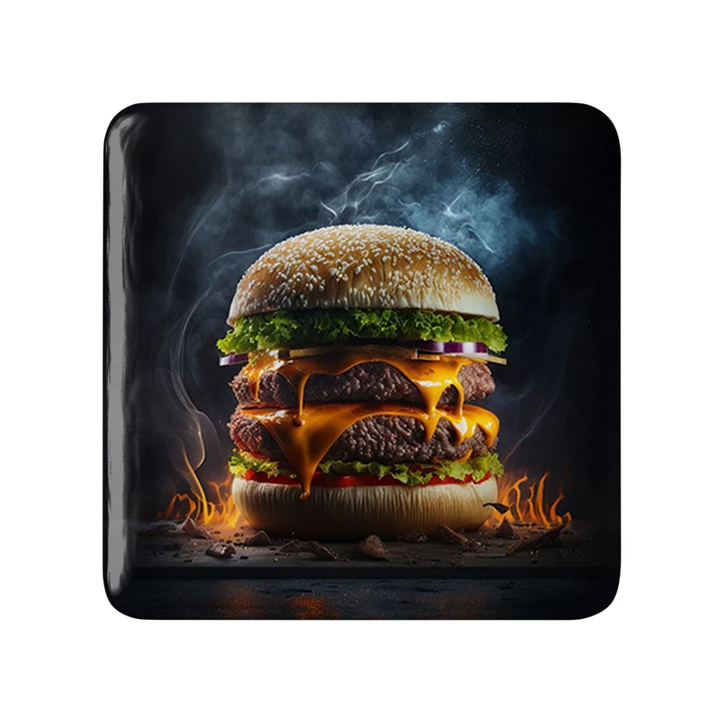 پیکسل خندالو طرح فست فود مدل مربعی کد 31049