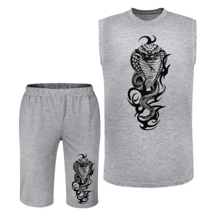 ست تاپ و شلوارک مردانه مدل مار کبری کد N675